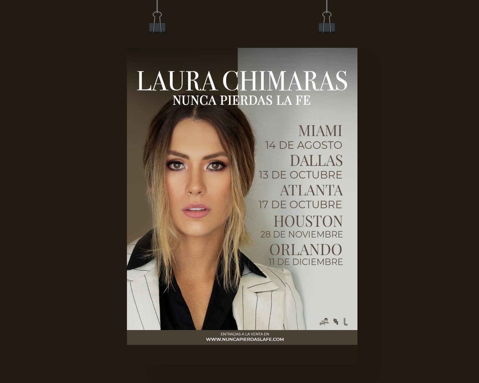 Póster de la gira Nunca Pierdas la Fe de Laura Chimaras